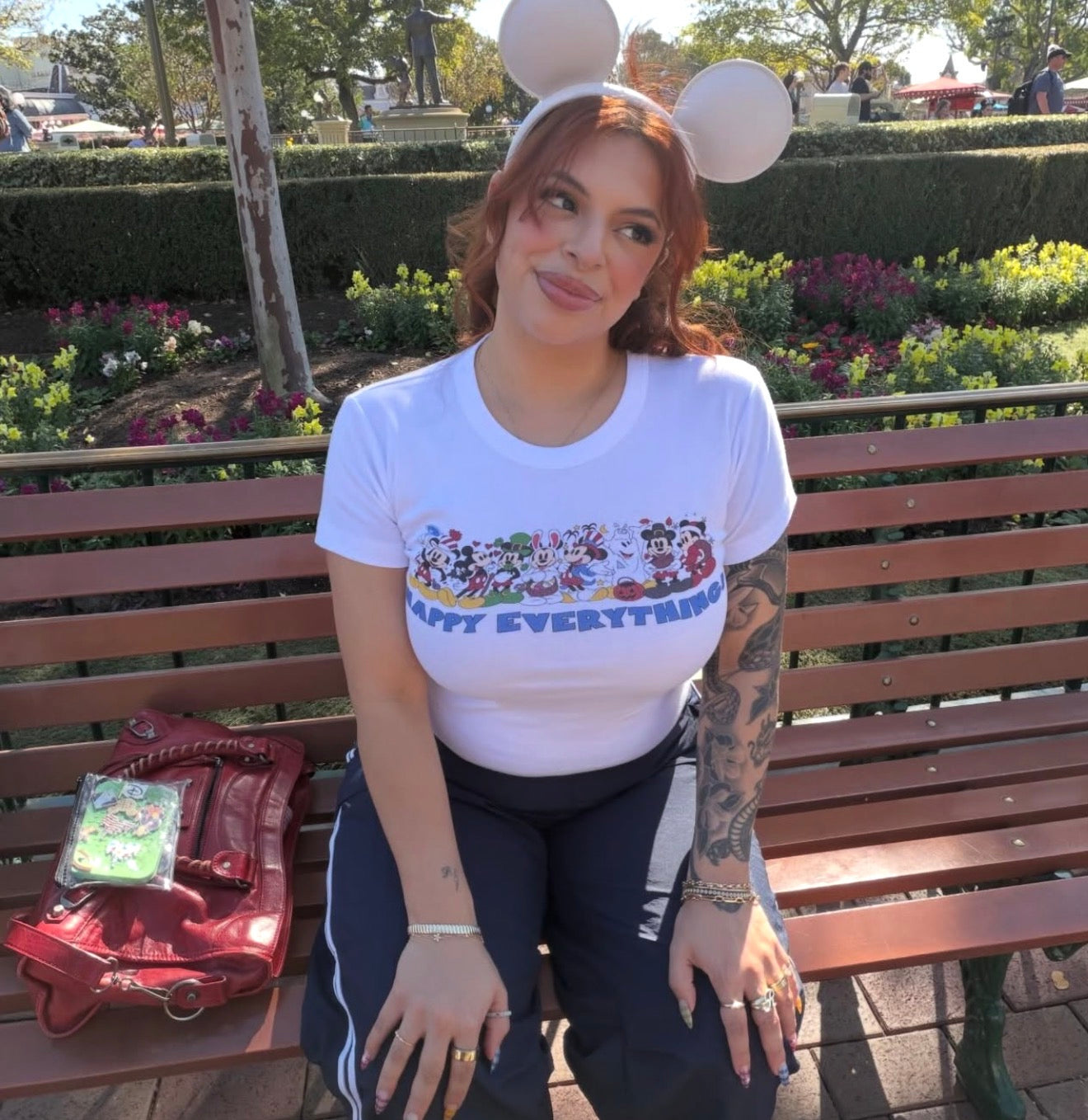 HAPPY EVERYTHING WOMENS BABY TEE